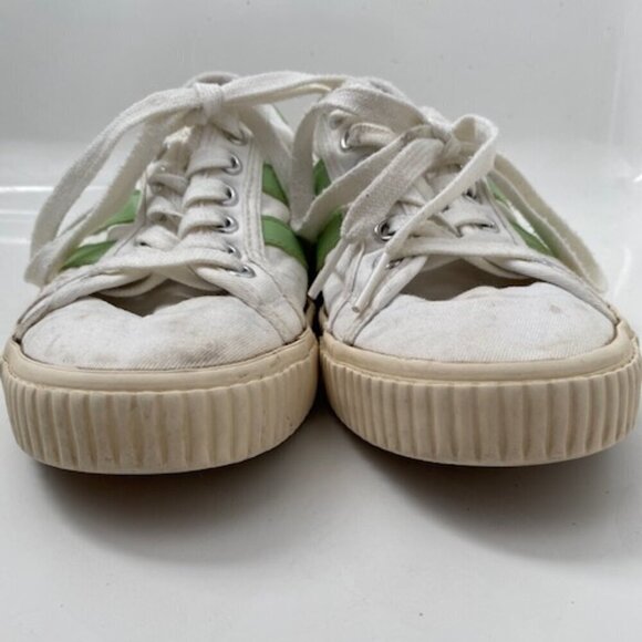 GOLA White Green Canvas Mark Cox Tennis Shoes Sneakers Sz 7 - Picture 11 of 13